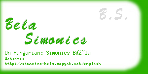 bela simonics business card